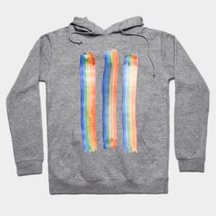 Rainbow brush strokes Hoodie